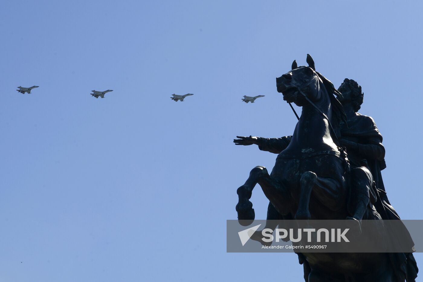 Final rehearsal of Victory Day Parade in St. Petersburg