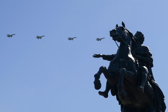 Final rehearsal of Victory Day Parade in St. Petersburg