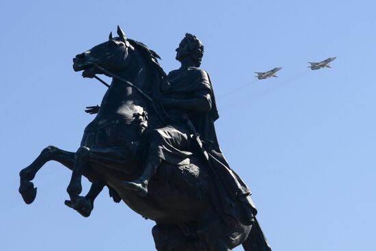 Final rehearsal of Victory Day Parade in St. Petersburg