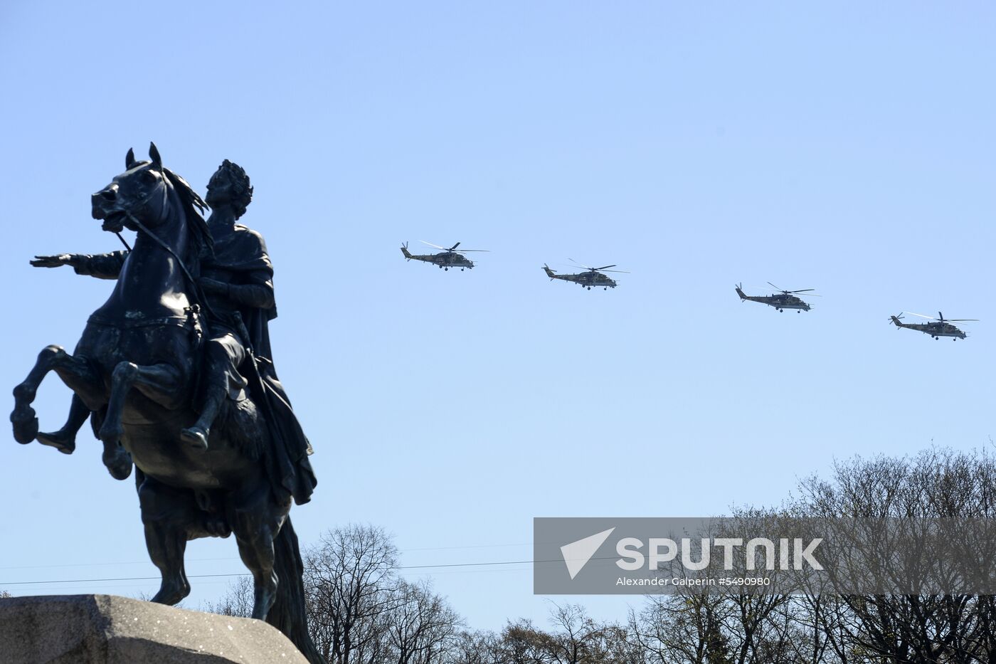 Final rehearsal of Victory Day Parade in St. Petersburg