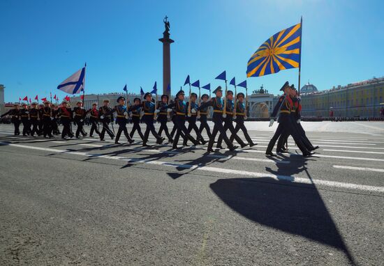 Final rehearsal of Victory Day Parade in St. Petersburg