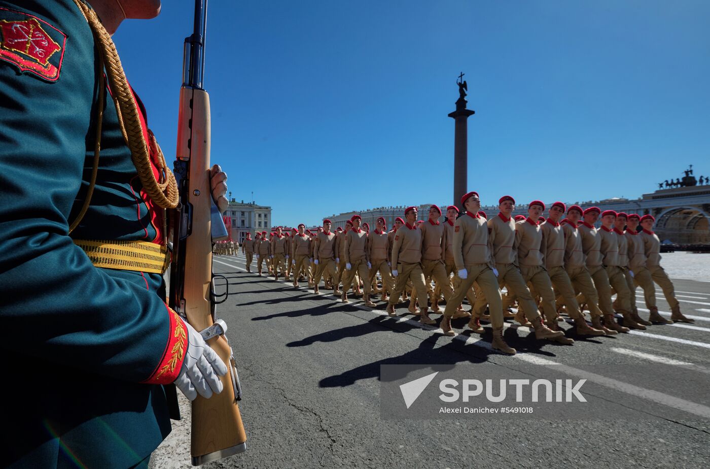 Final rehearsal of Victory Day Parade in St. Petersburg