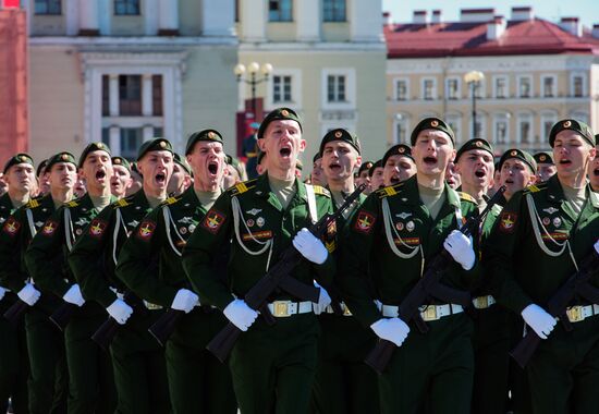 Final rehearsal of Victory Day Parade in St. Petersburg