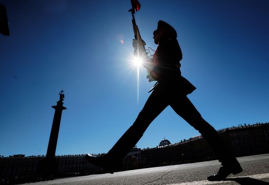 Final rehearsal of Victory Day Parade in St. Petersburg