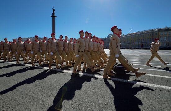 Final rehearsal of Victory Day Parade in St. Petersburg