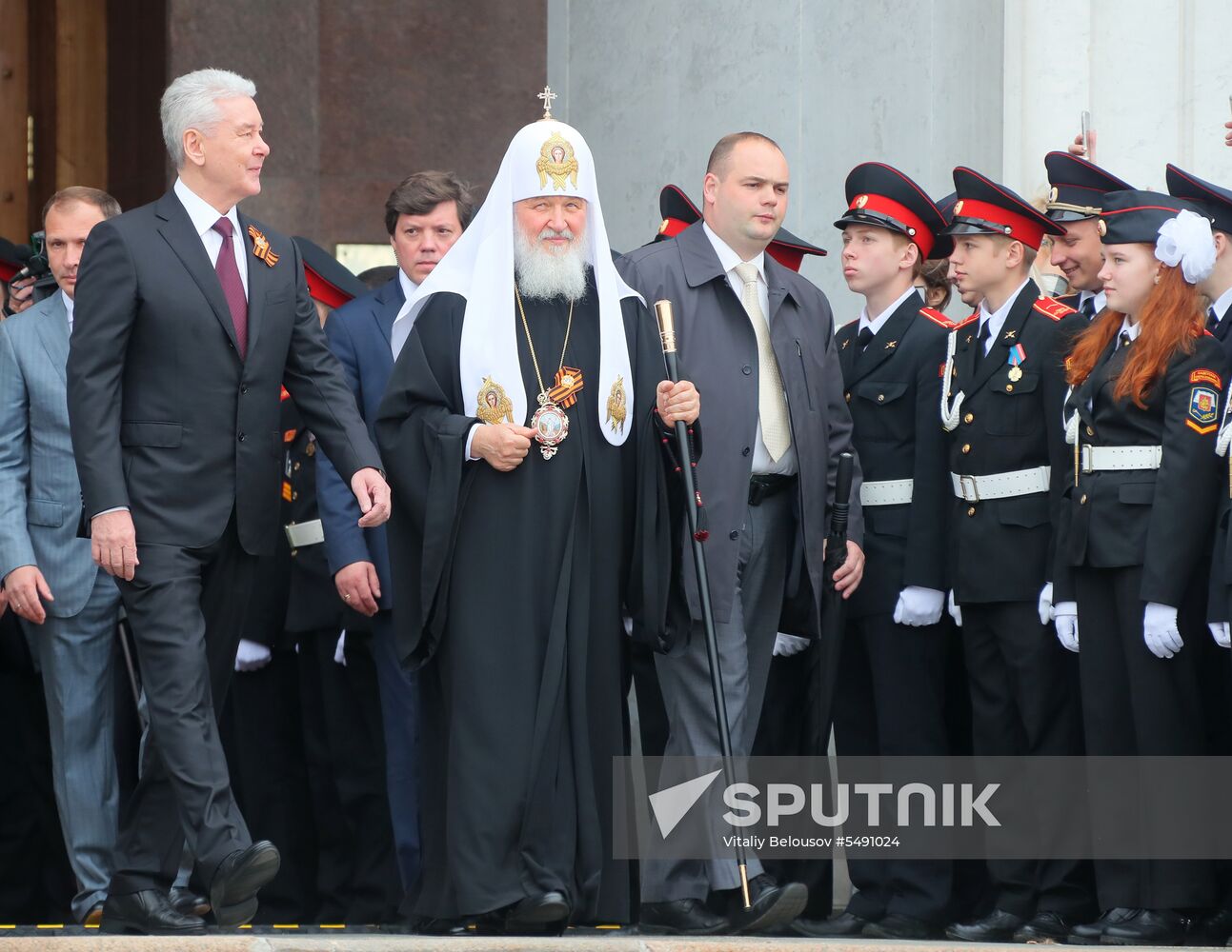 Moscow cadets' parade on Poklonnaya Hill