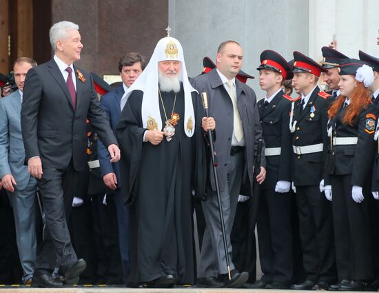 Moscow cadets' parade on Poklonnaya Hill