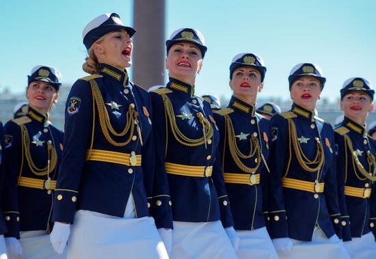 Final rehearsal of Victory Day Parade in St. Petersburg