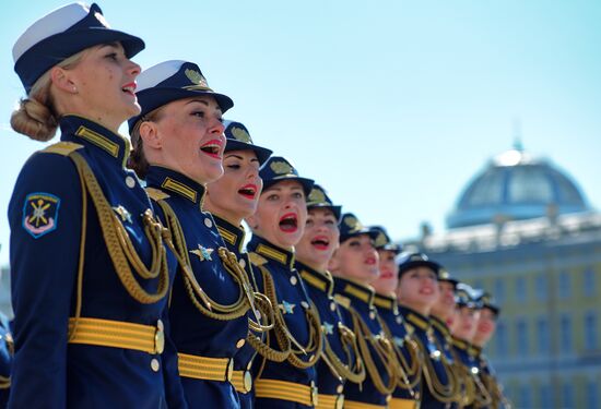 Final rehearsal of Victory Day Parade in St. Petersburg