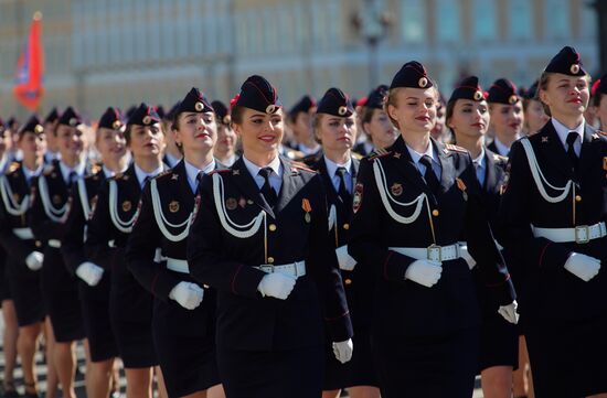 Final rehearsal of Victory Day Parade in St. Petersburg