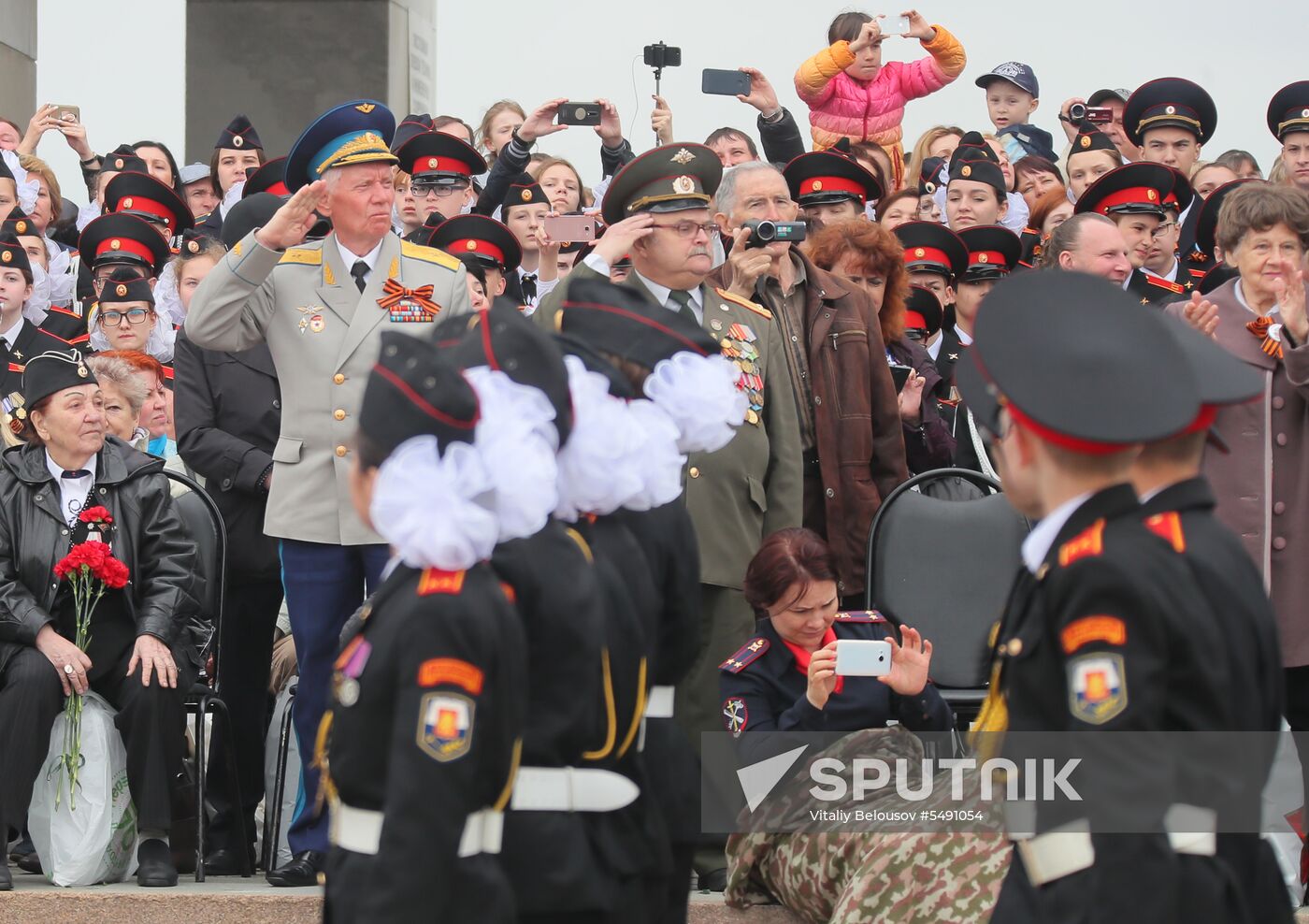 Moscow cadets' parade on Poklonnaya Hill
