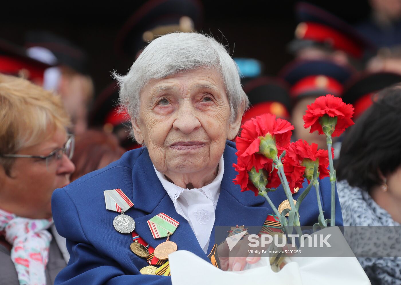 Moscow cadets' parade on Poklonnaya Hill