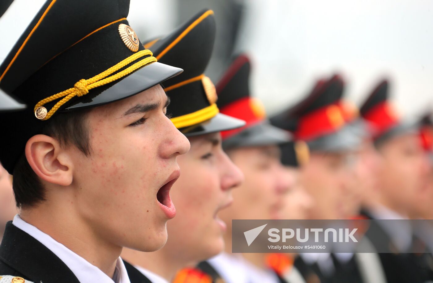 Moscow cadets' parade on Poklonnaya Hill