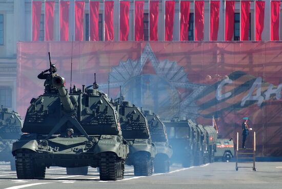 Final rehearsal of Victory Day Parade in St. Petersburg