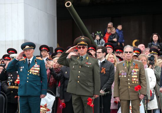 Moscow cadets' parade on Poklonnaya Hill