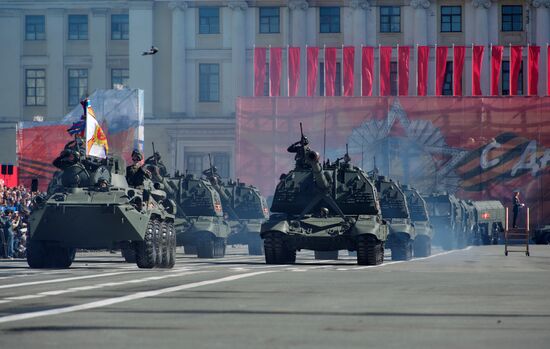 Final rehearsal of Victory Day Parade in St. Petersburg