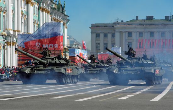Final rehearsal of Victory Day Parade in St. Petersburg