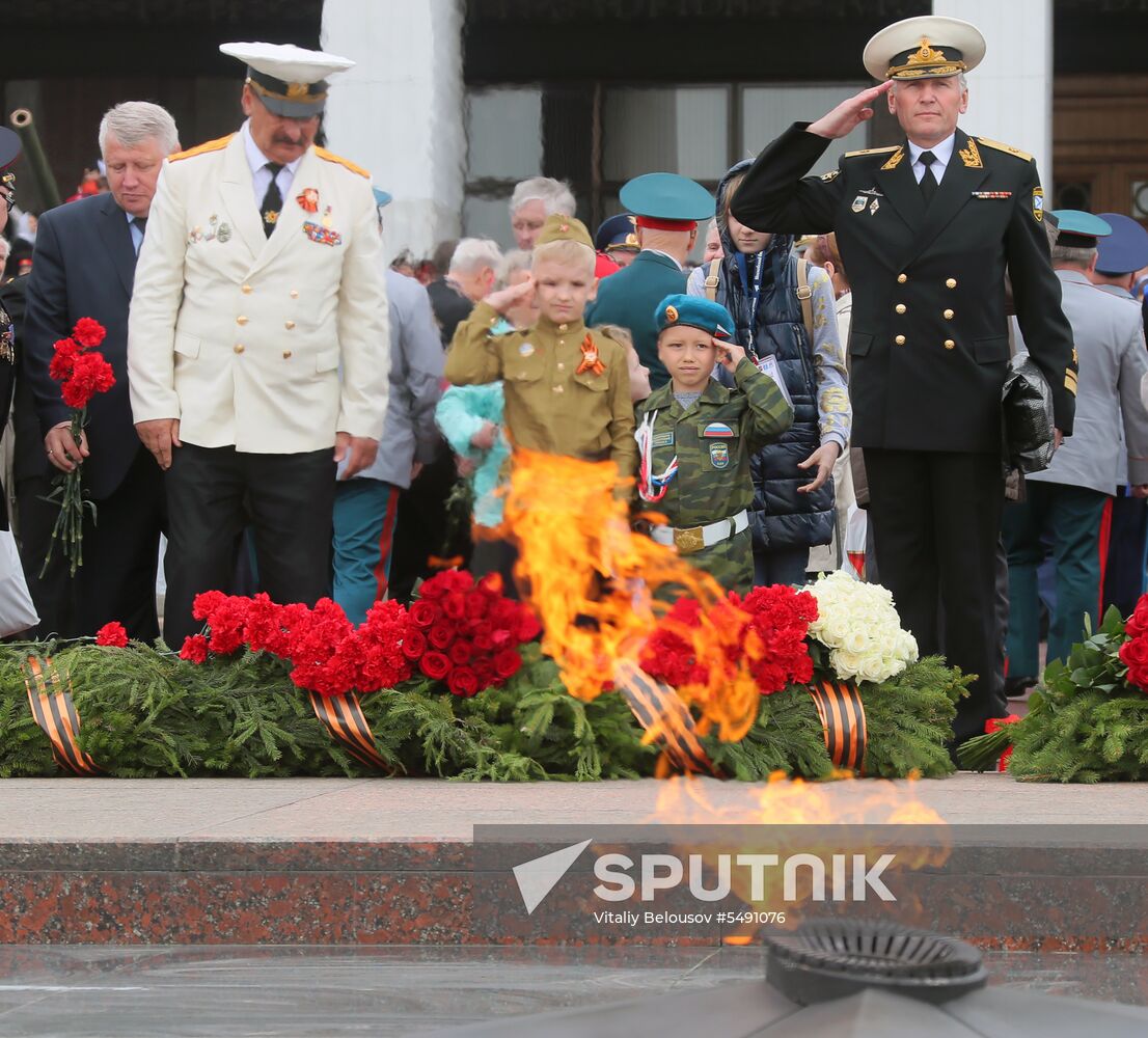Moscow cadets' parade on Poklonnaya Hill