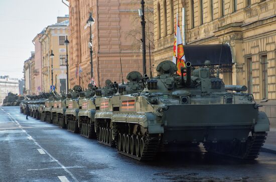 Final rehearsal of Victory Day Parade in St. Petersburg