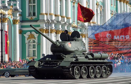 Final rehearsal of Victory Day Parade in St. Petersburg