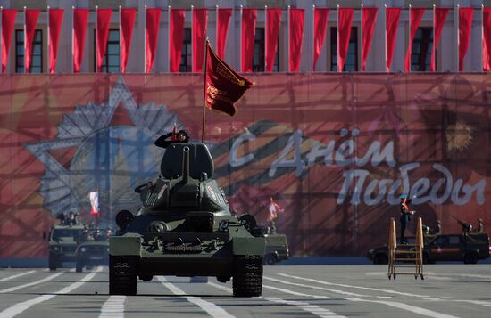 Final rehearsal of Victory Day Parade in St. Petersburg