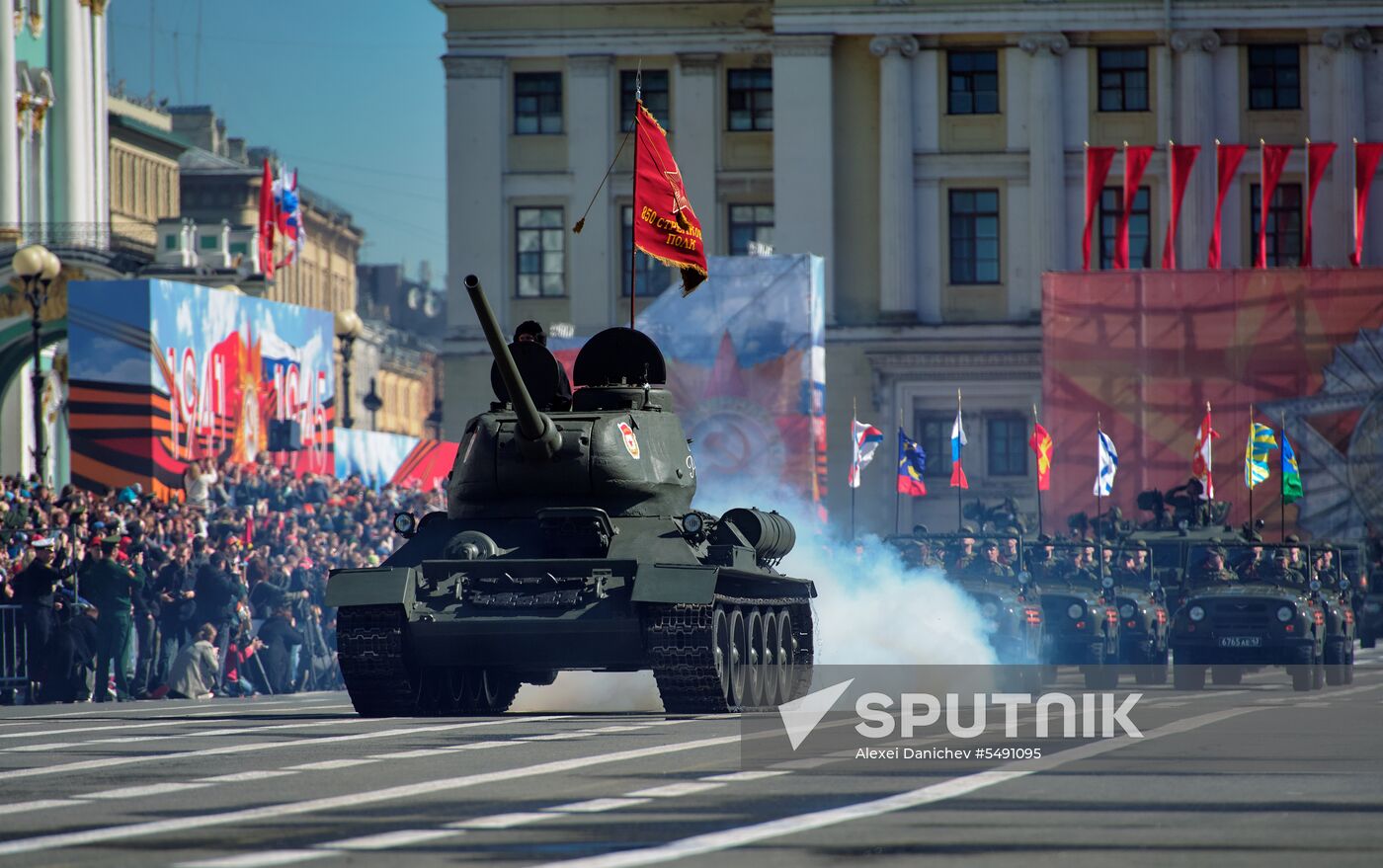 Final rehearsal of Victory Day Parade in St. Petersburg