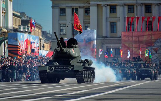 Final rehearsal of Victory Day Parade in St. Petersburg