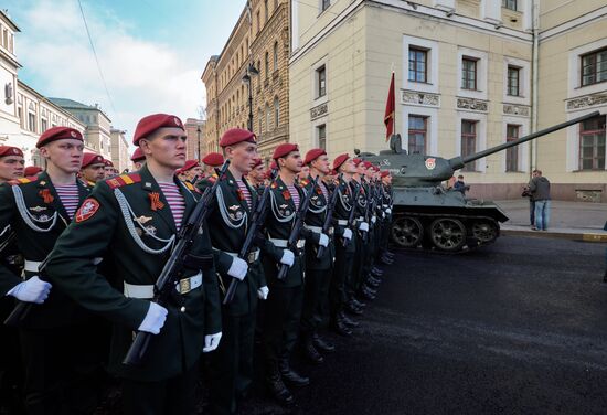 Final rehearsal of Victory Day Parade in St. Petersburg
