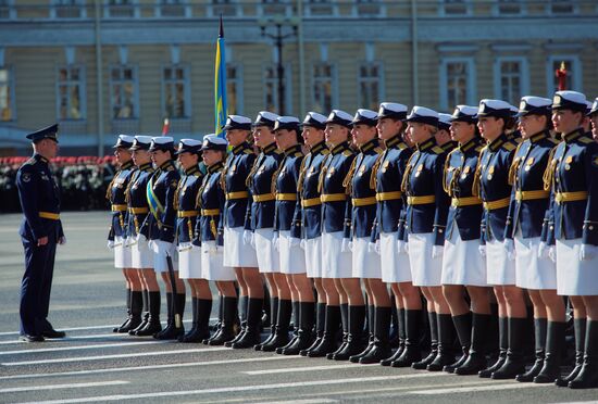 Final rehearsal of Victory Day Parade in St. Petersburg