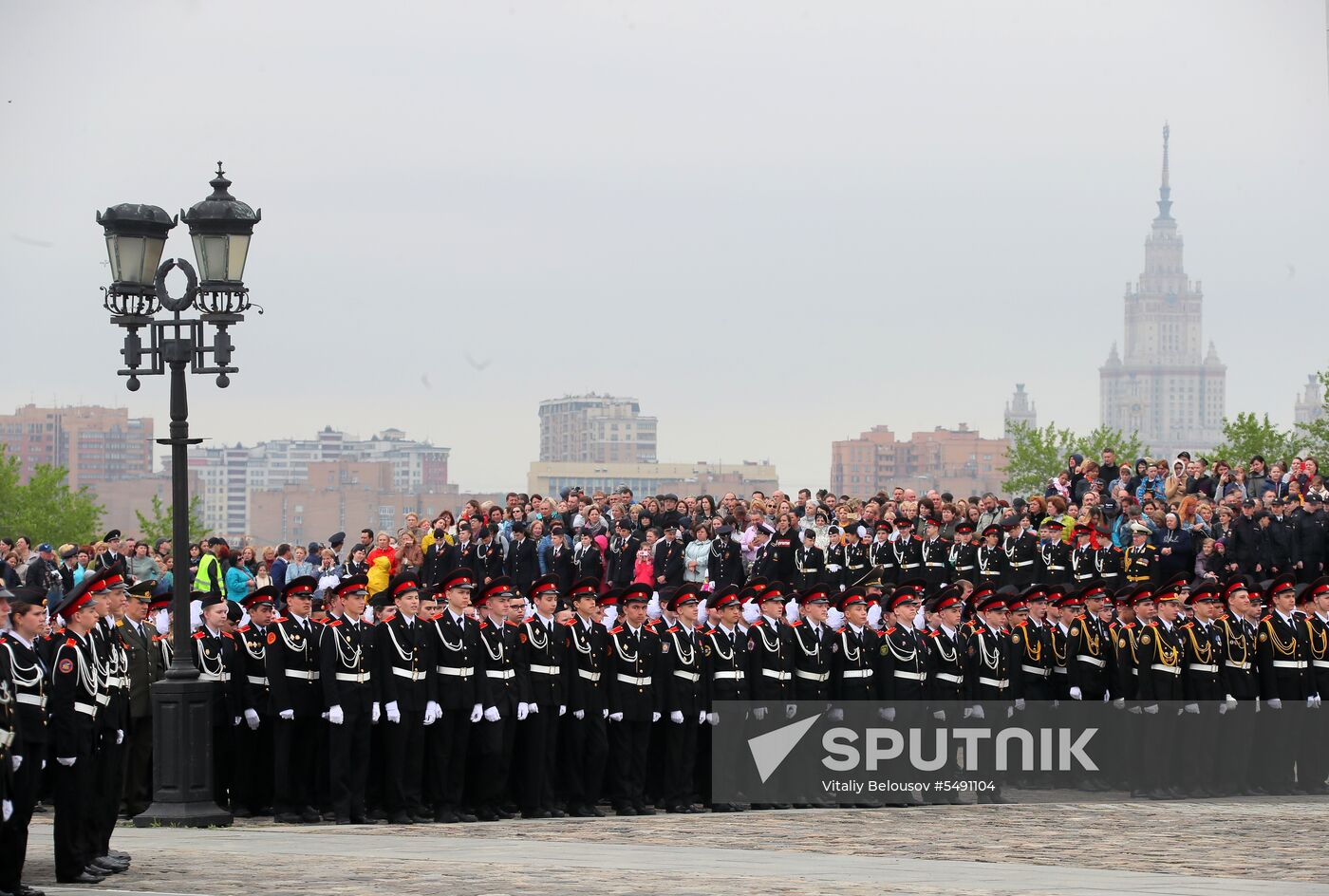 Moscow cadets' parade on Poklonnaya Hill