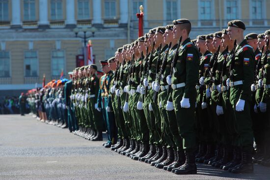 Final rehearsal of Victory Day Parade in St. Petersburg