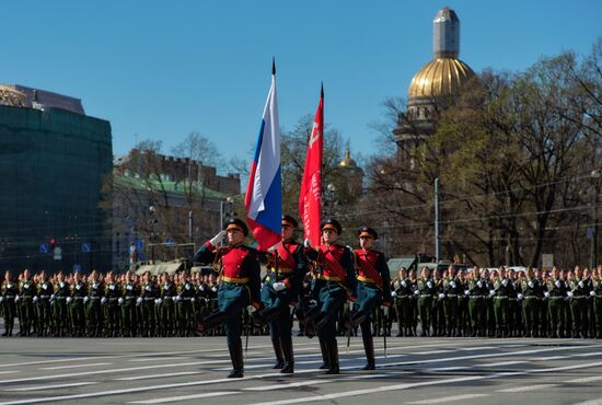 Final rehearsal of Victory Day Parade in St. Petersburg