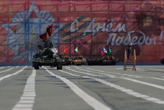 Final rehearsal of Victory Day Parade in St. Petersburg
