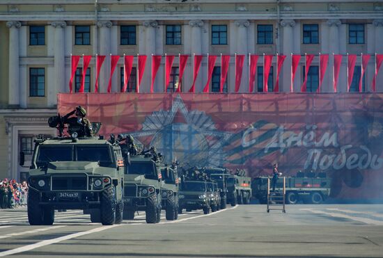 Final rehearsal of Victory Day Parade in St. Petersburg