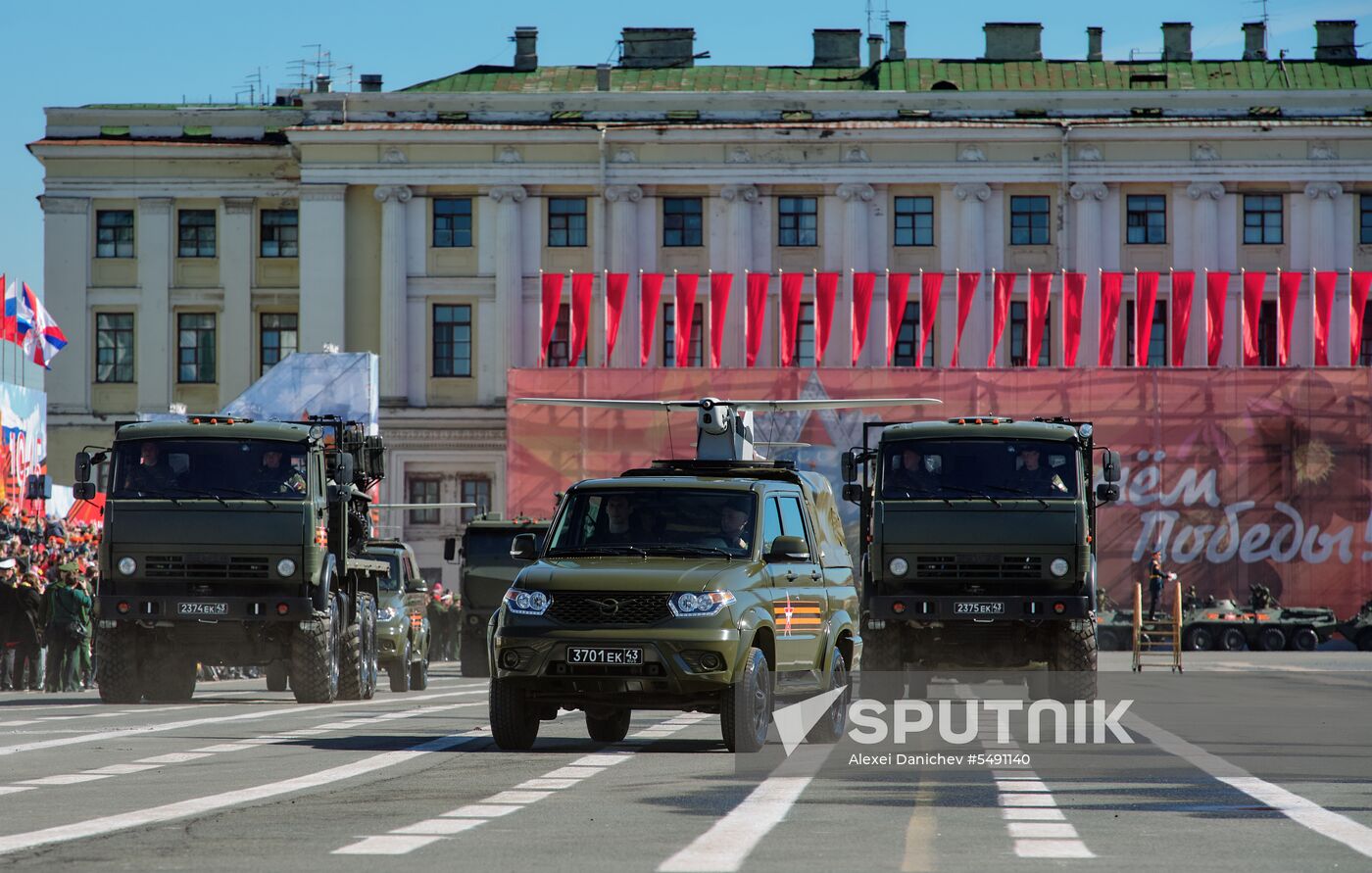 Final rehearsal of Victory Day Parade in St. Petersburg