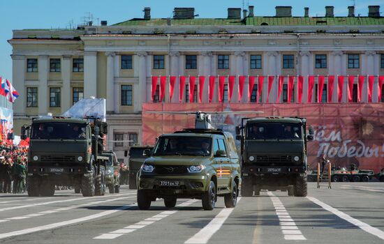 Final rehearsal of Victory Day Parade in St. Petersburg