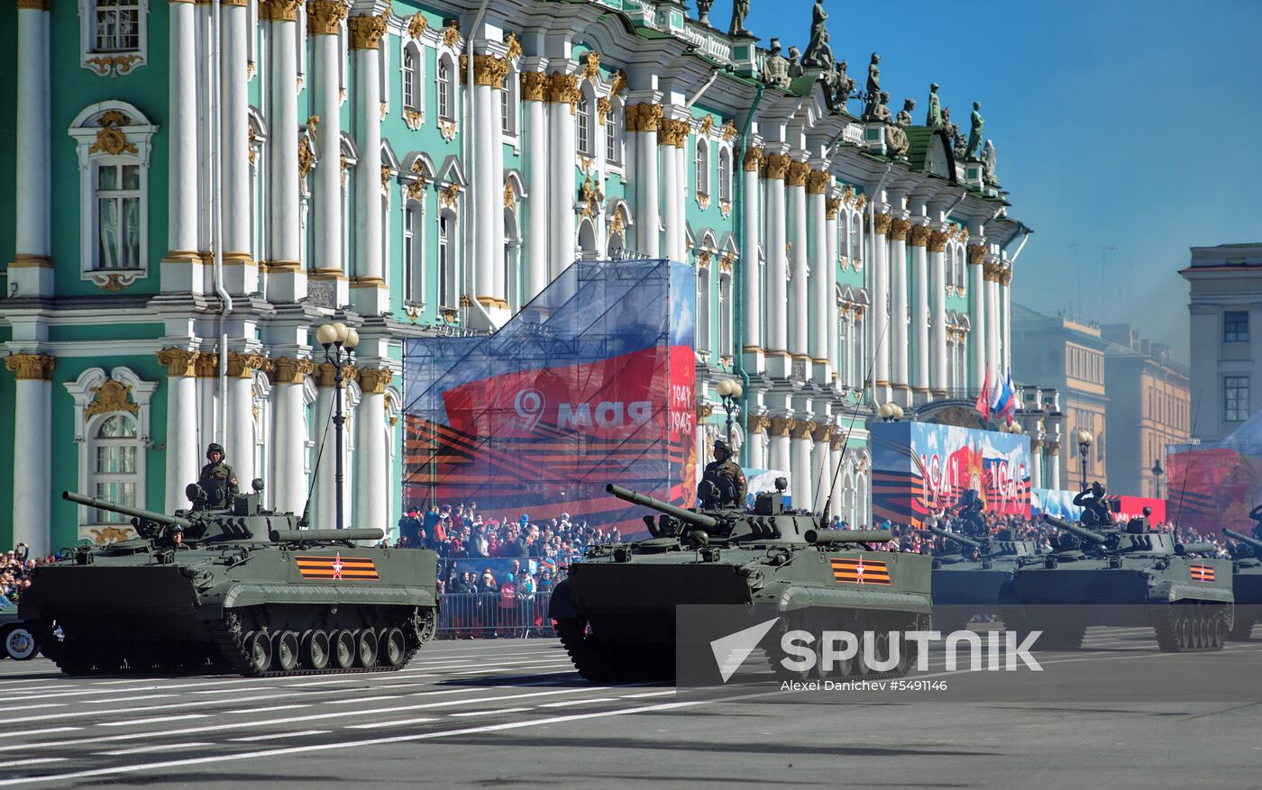 Final rehearsal of Victory Day Parade in St. Petersburg