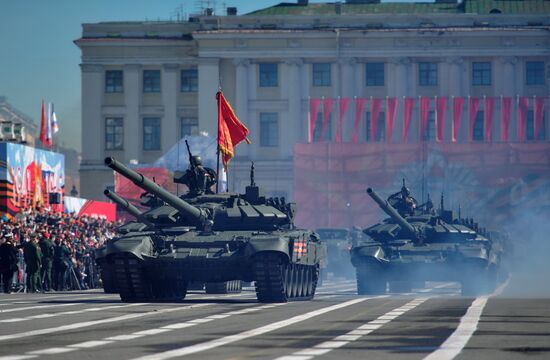 Final rehearsal of Victory Day Parade in St. Petersburg