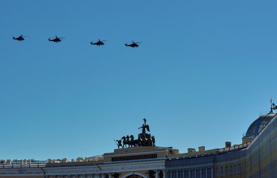Final rehearsal of Victory Day Parade in St. Petersburg