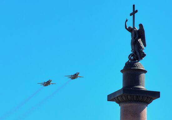 Final rehearsal of Victory Day Parade in St. Petersburg