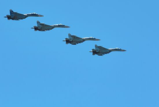 Final rehearsal of Victory Day Parade in St. Petersburg