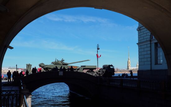 Final rehearsal of Victory Day Parade in St. Petersburg