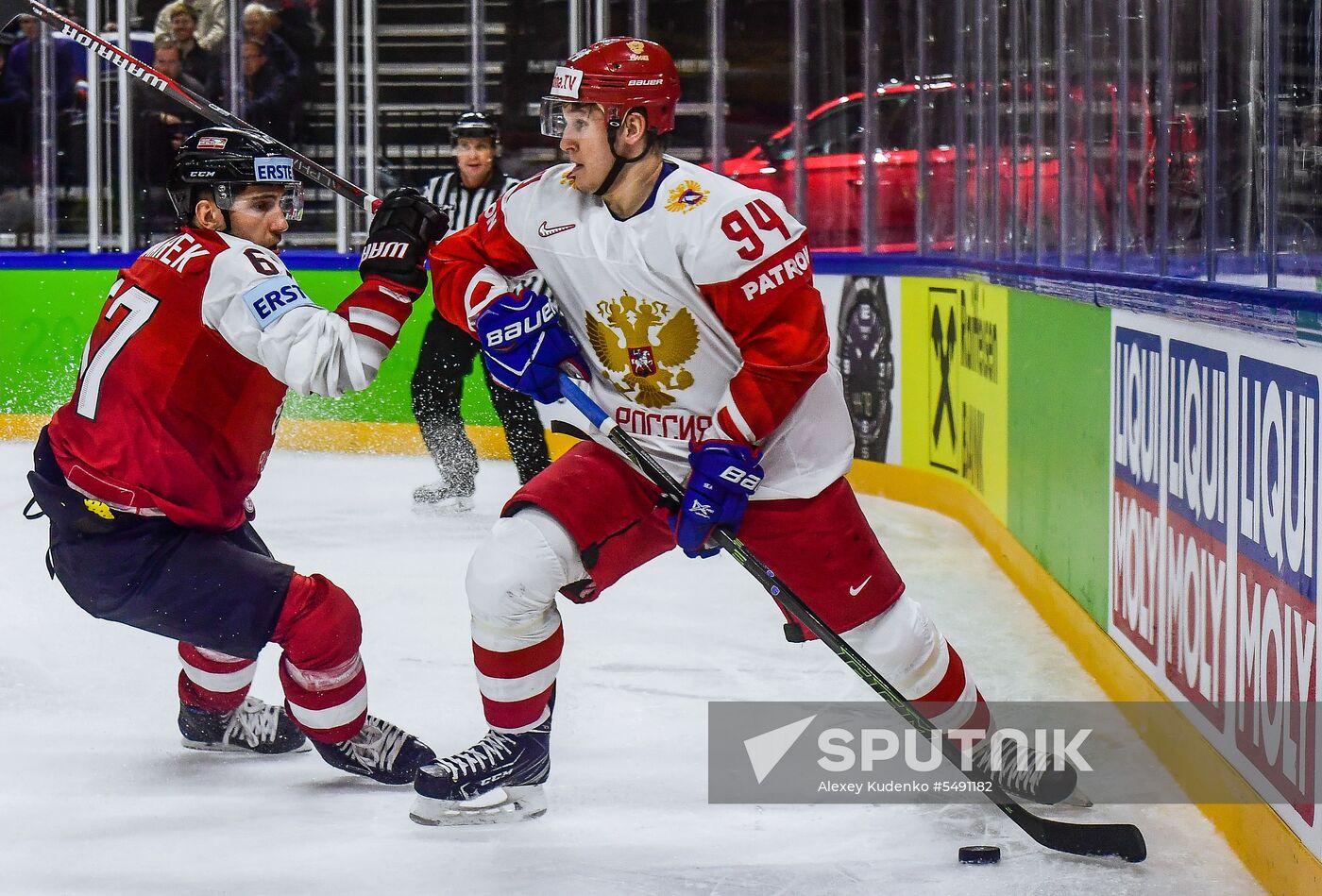 Ice hockey. 2018 IIHF World Championship. Austria vs. Russia