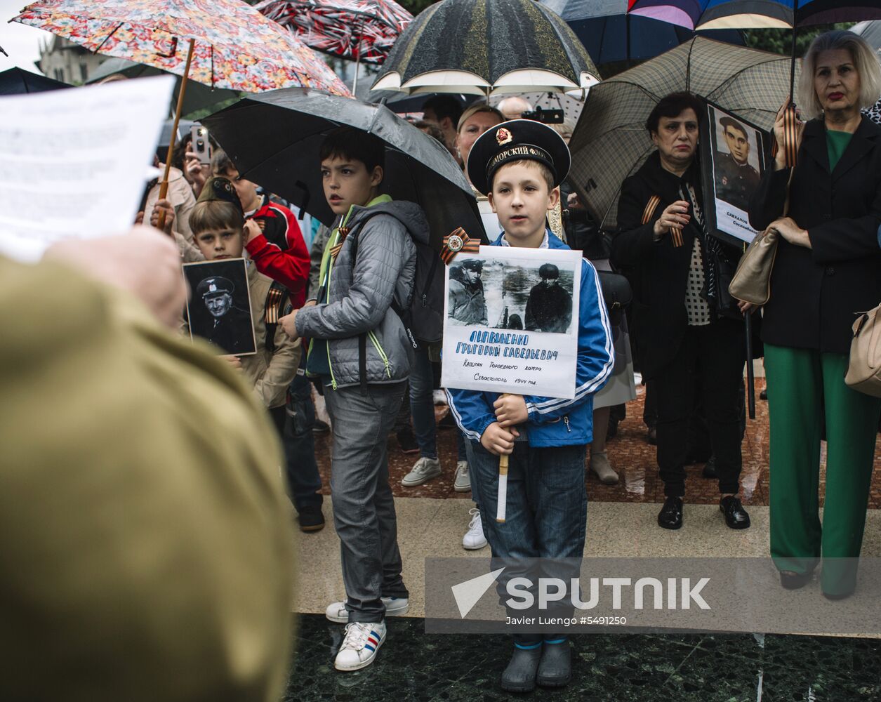 Immortal Regiment event in Barcelona