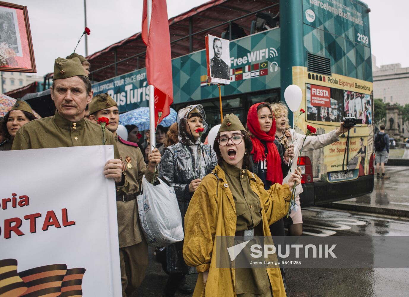 Immortal Regiment event in Barcelona