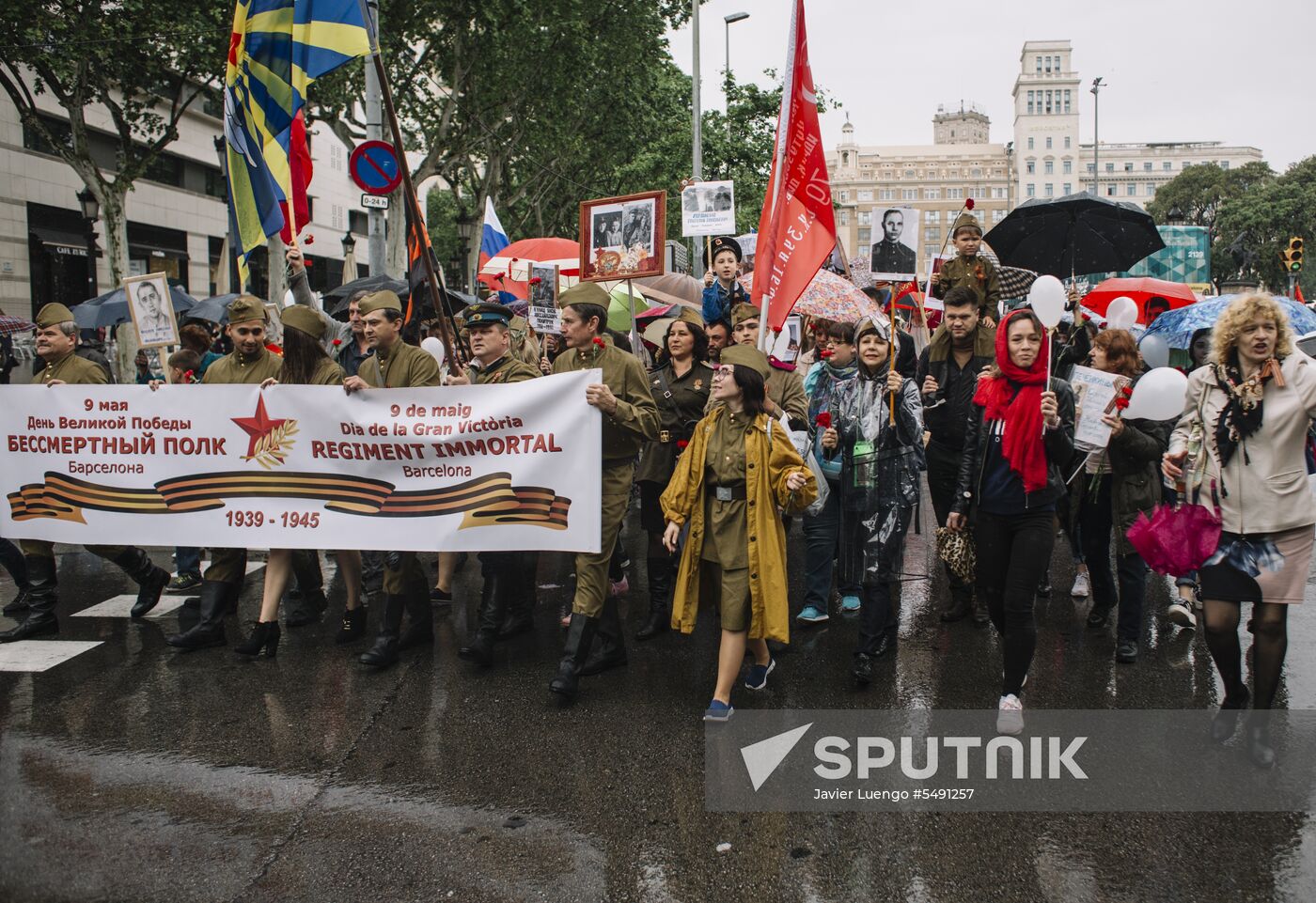 Immortal Regiment event in Barcelona