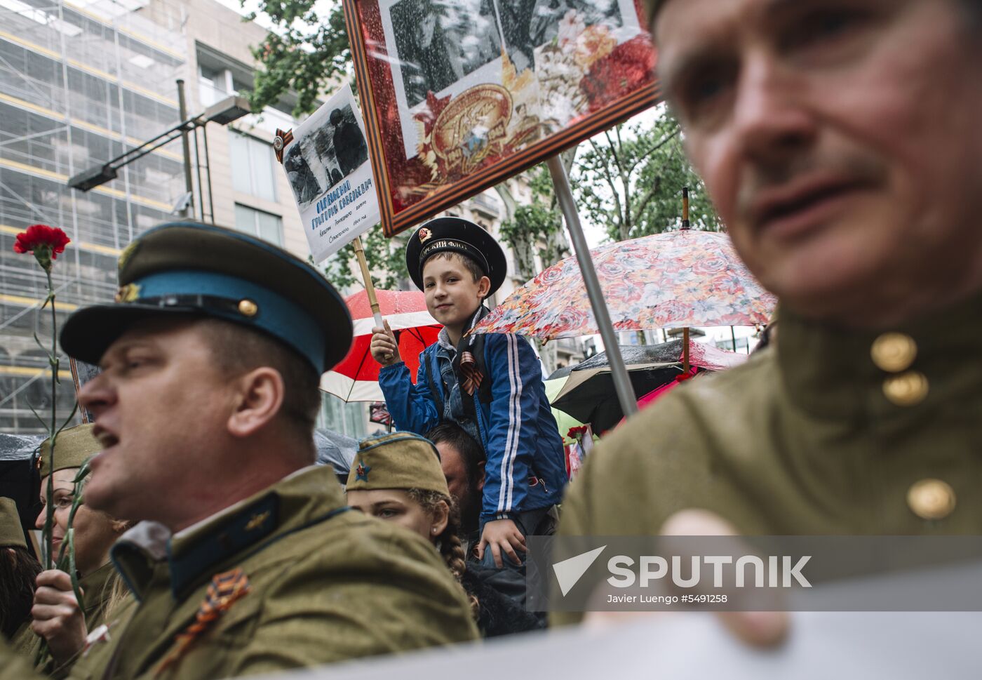 Immortal Regiment event in Barcelona