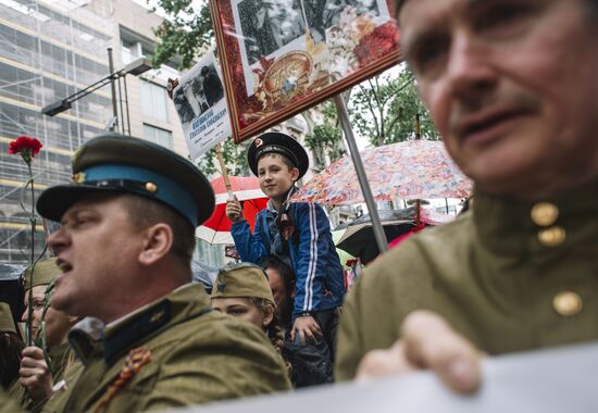 Immortal Regiment event in Barcelona
