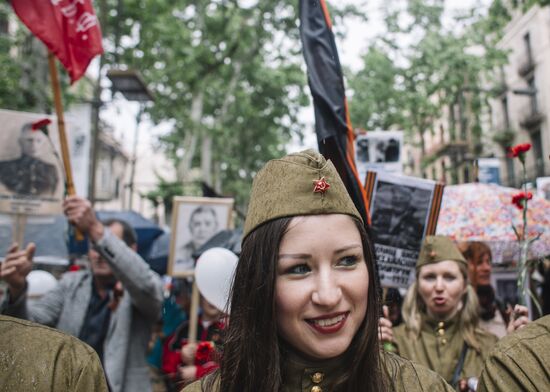 Immortal Regiment event in Barcelona
