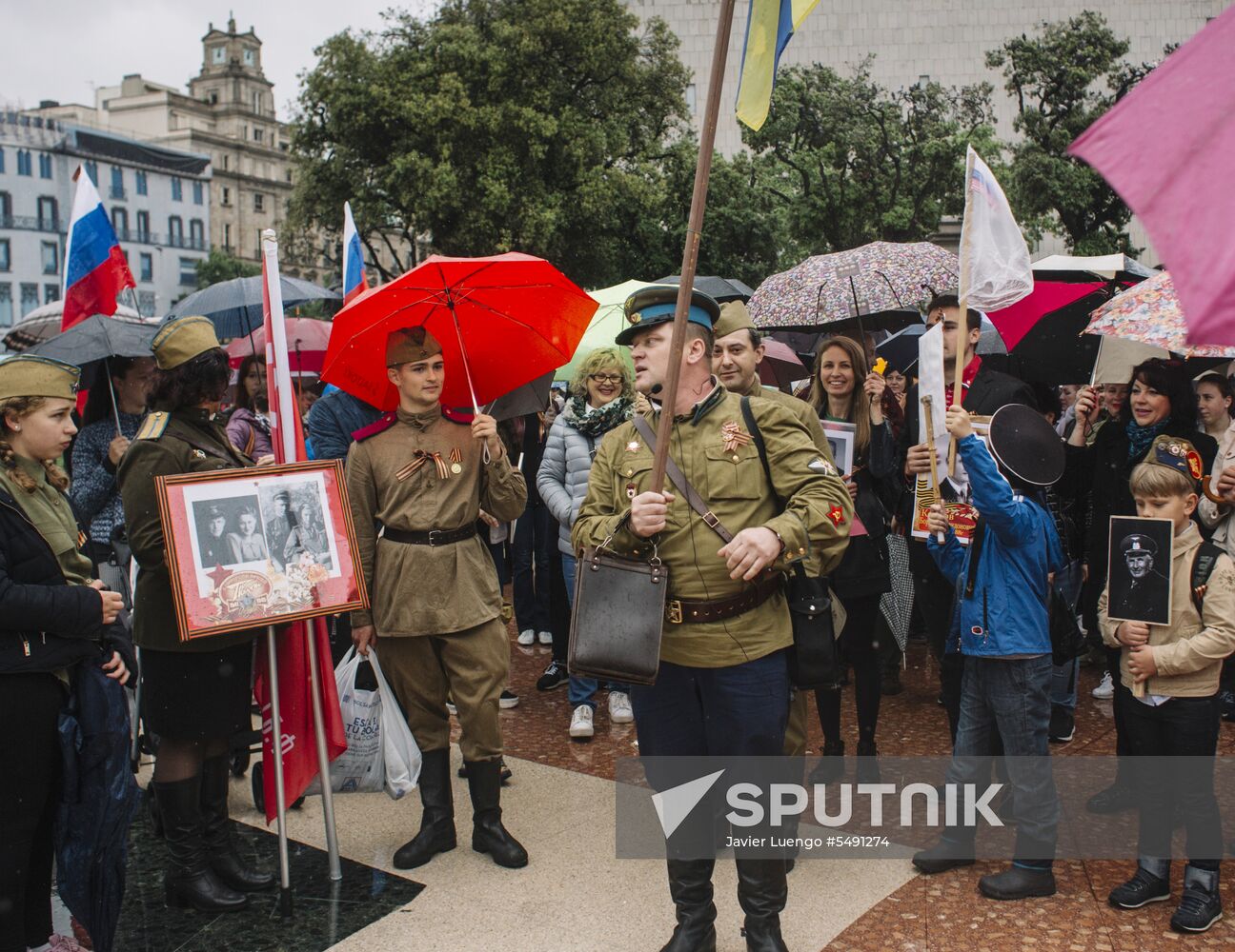 Immortal Regiment event in Barcelona